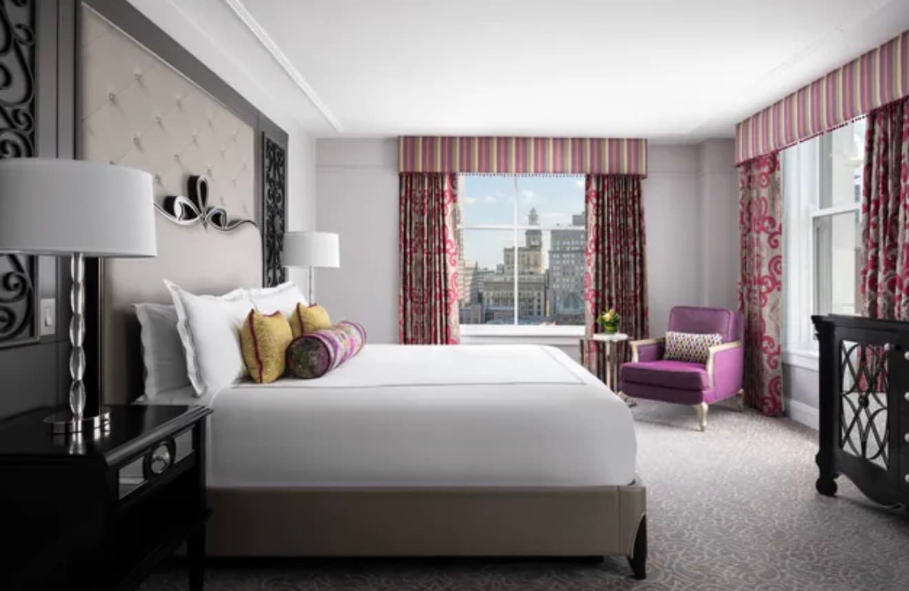 A Deluxe King room with city views